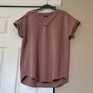 HEIMISH USA Mauve V-Neck Top